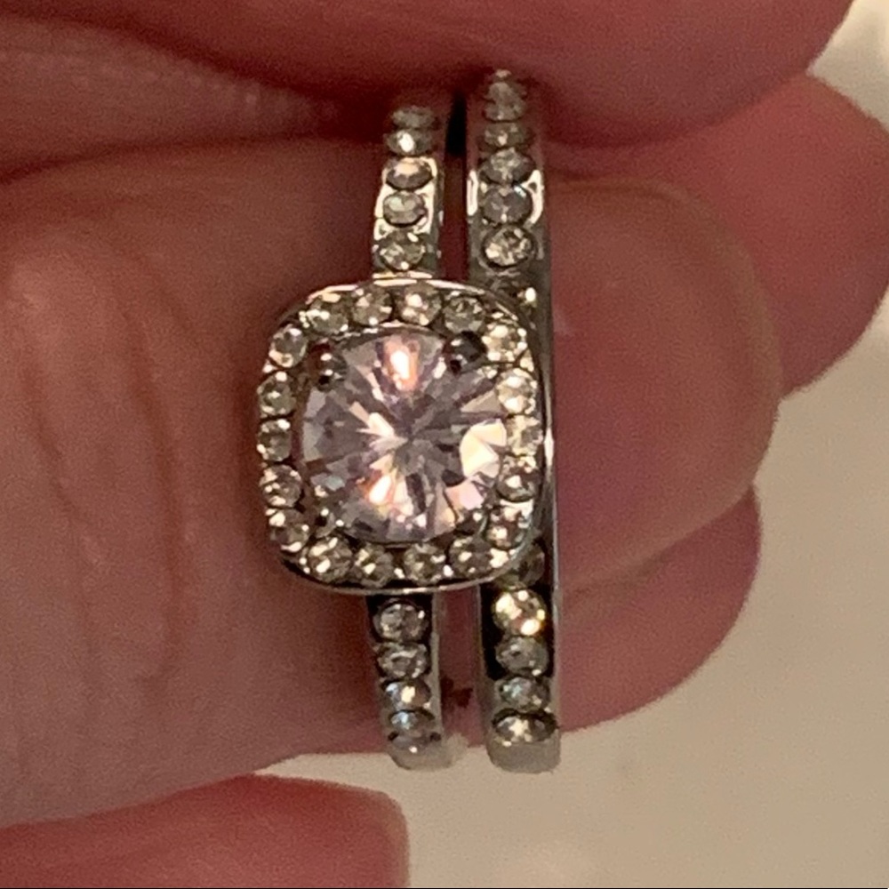 Diamond Wedding Ring & Band Set